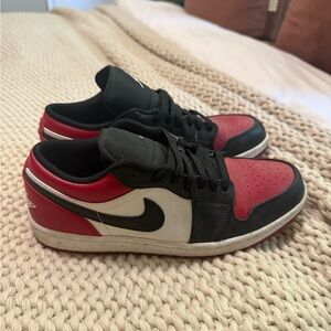Nike Jordans Red and Black Sneakers